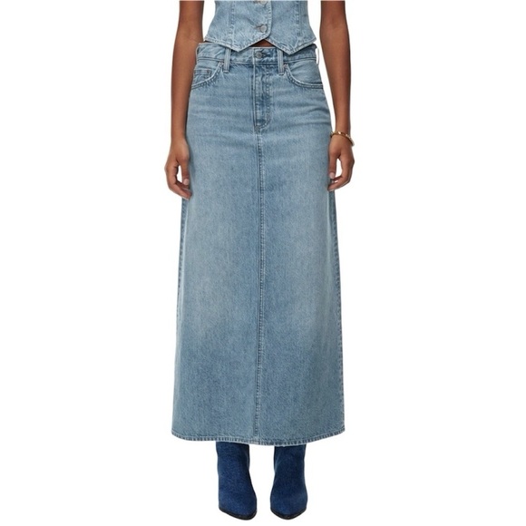 Aritzia Light Blue Denim Maxi Skirt - Picture 13 of 16